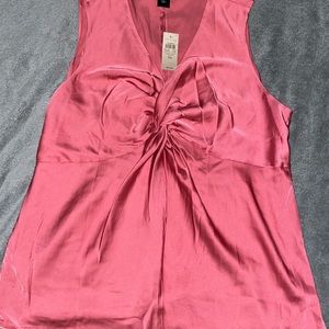NWT Ann Taylor Factory Pink Silky Shirt
